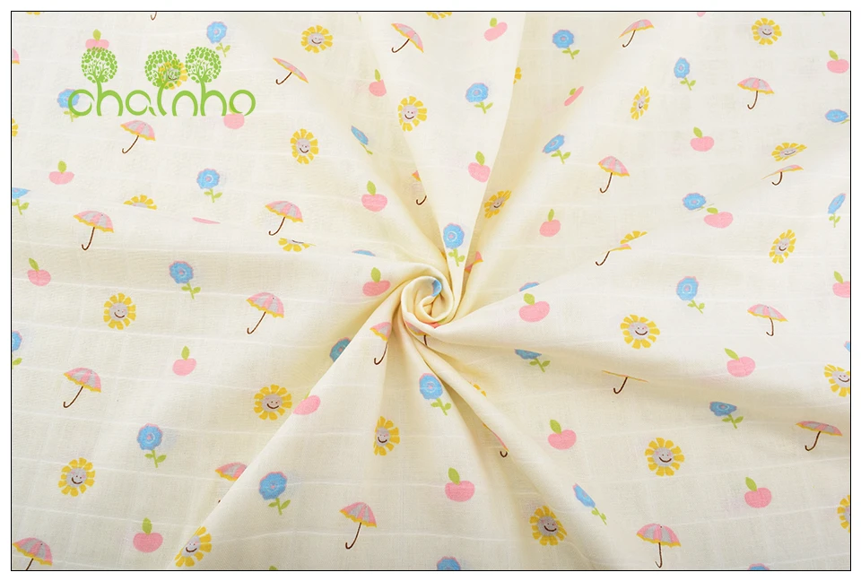 Chainho, 6 шт./лот, мультфильм серии, хлопок марля ткань, двойной слой для DIY шитья и квилтинга детское банное полотенце, подгузники, нагрудники материал