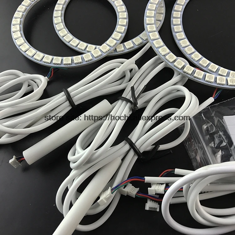 HochiTech великолепный набор разноцветных кольцевых гало RGB для стайлинга автомобиля