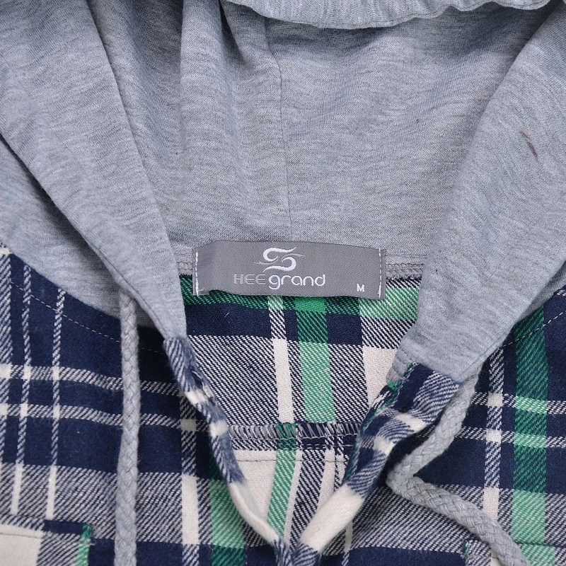 HEEGRAND клетчатая Повседневная Весенняя блузка с капюшоном 2018 женские Рубашки Топы