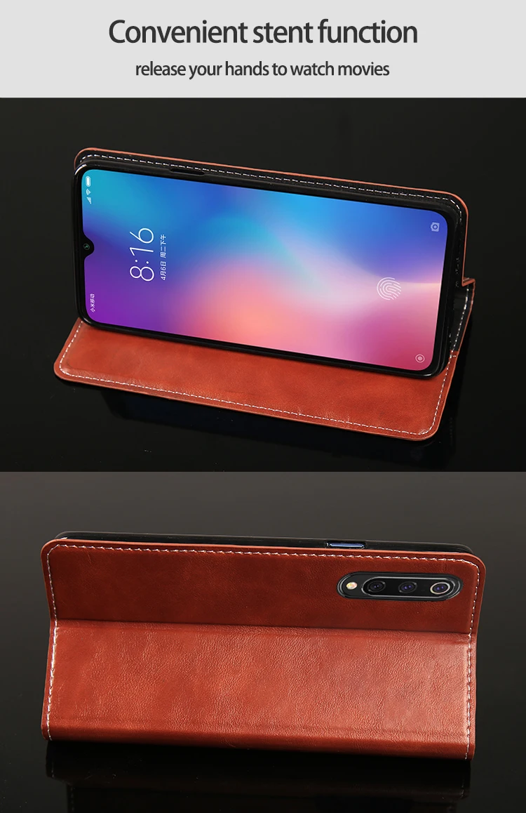 Чехол для телефона для Xiaomi mi 9 se 9T 8 5S Plus mi x 2S Max 3 F1 A1 A2 A3 кожаный флип-кошелек с масляным воском для Red mi Note 5 6 7