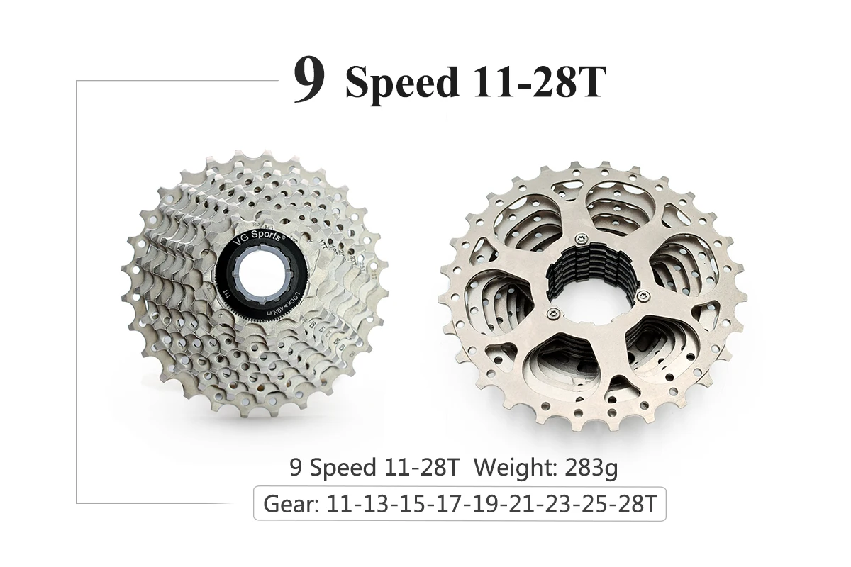 9S 11-28T G 8 9 10 11 скоростная дорожная кассета 11 S 11-25T 26T 28T 32T 36T Запчасти для шоссейного велосипеда звездочки свободного хода cogs cdg freewheels - Цвет: 9S 11-28T G