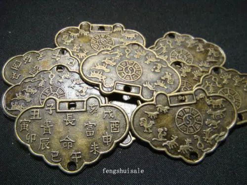 

5PCS Feng Shui Longevity&Wealthy Lock Connector 2 Hole