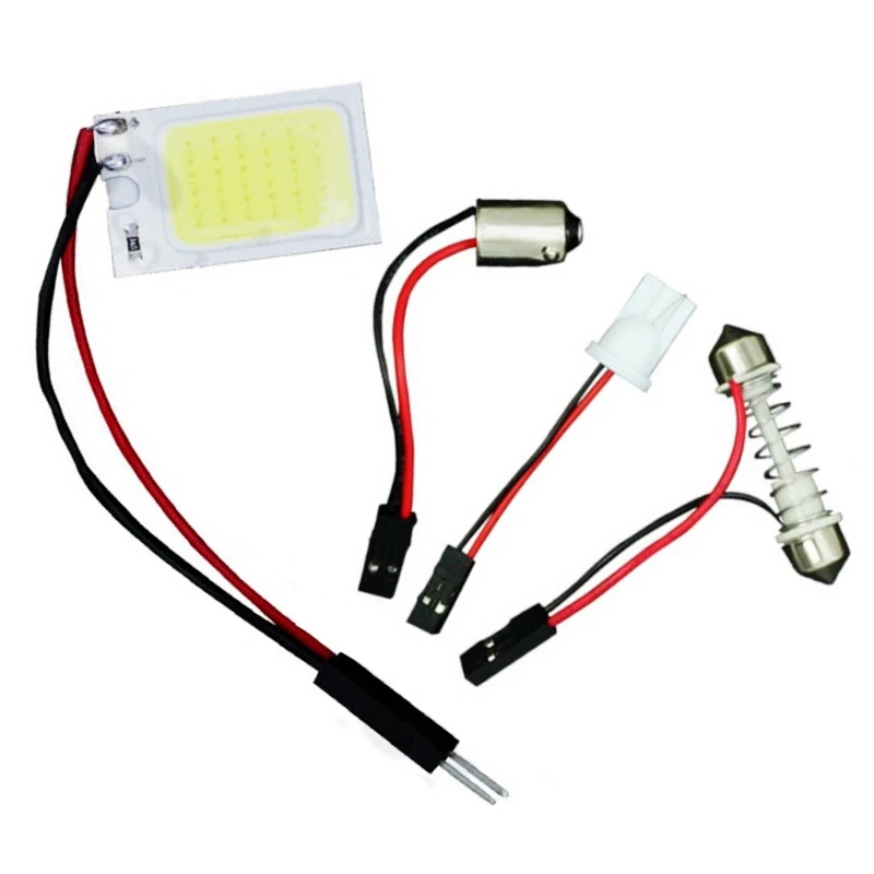 T10 W5W BA9S C5W C10W гирлянда (31 мм 36 39 42 мм) 3 адаптера Вт COB LED панель для чтения огни салона