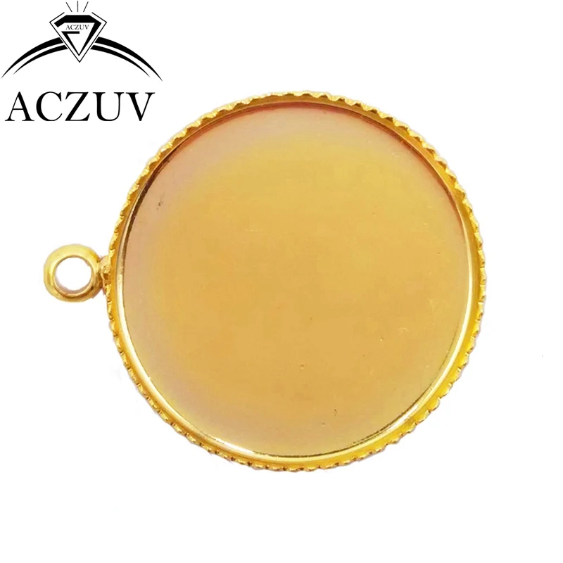 Gold Plated 500pcs 12mm 14mm 16mm 18mm 20mm 25mm 30mm Teeth Charm Blank Jewelry Bezel Pendant Tray Cabochon Base Setting RTB004