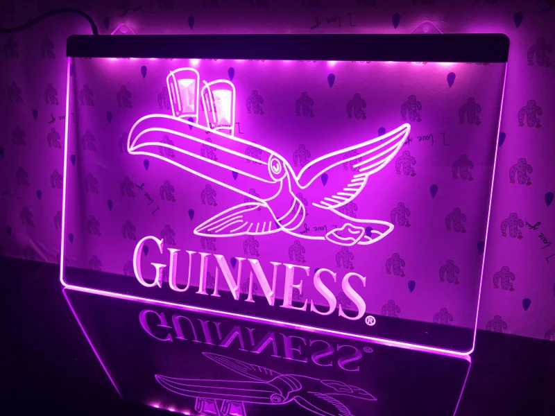 Светодиодный светильник для пива бара паба клуба 012 Guinness Toucan|Таблички и знаки| |