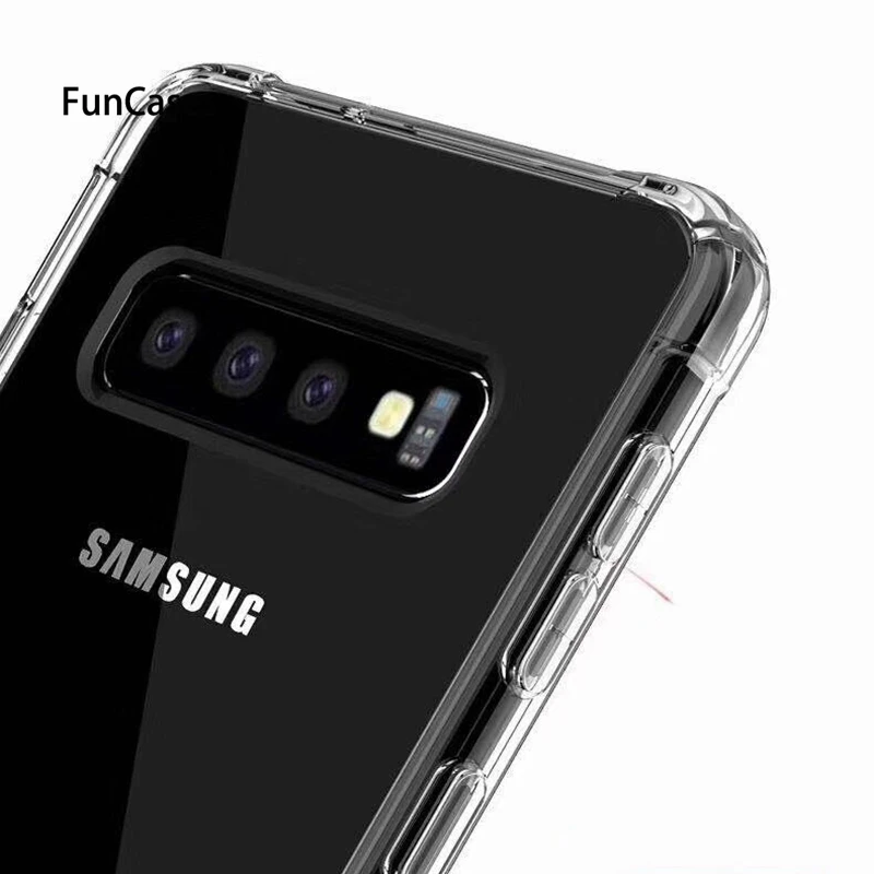 Противоударные прозрачные чехлы для samsung Galaxy S10 Plus S10e из мягкого термополиуретана