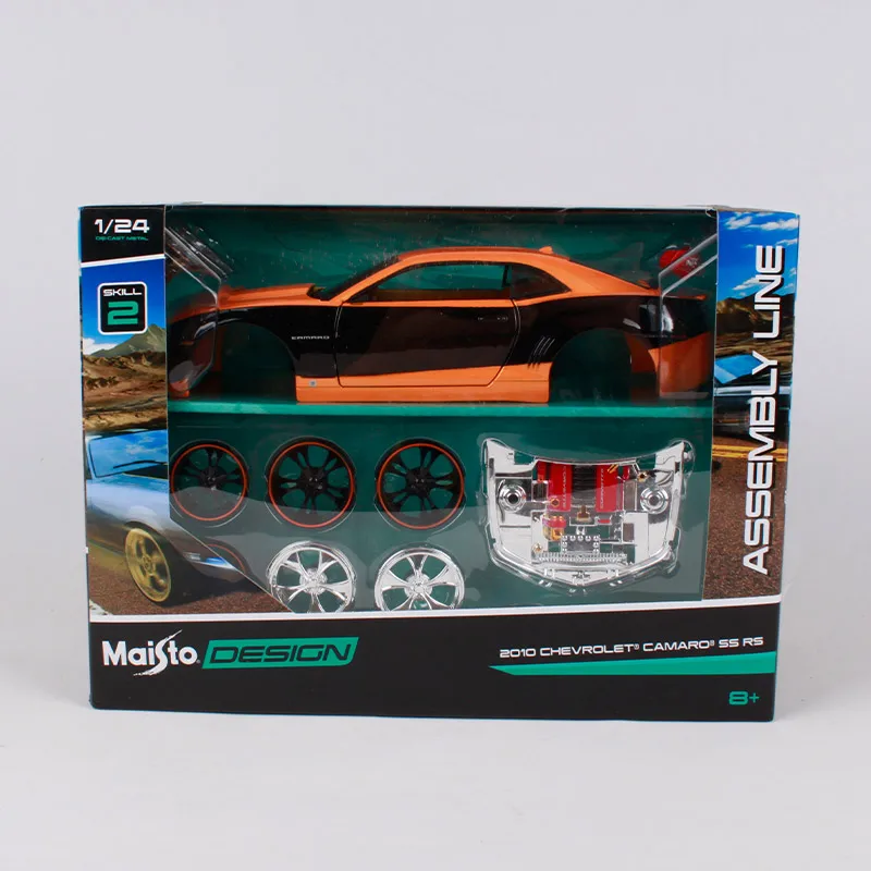 Bburago 1:24 2010 chevrolet camaro ss rs оранжевый набор для литья под давлением автомобиля модель