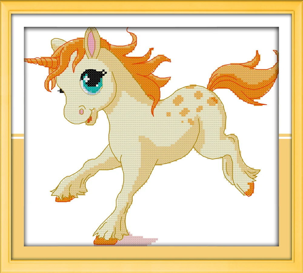 Подарки для детей с единорогом настенное украшение Dmc нить вышивки 14CT 11CT Набор