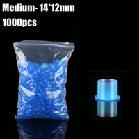 1000pcs 14mm medium size tattoo ink cups blue plastic disposable ink caps cups for tattoo ink free shipping