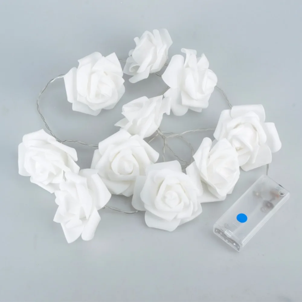 СВЕТОДИОДНАЯ Гирлянда в виде Розы 4 м питание от батарейки AA 1 метра 7 цветов 10