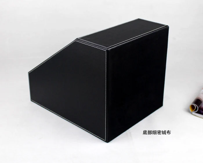 Наклонная 3 сетка A4 деревянная кожаная настольная подставка для документов