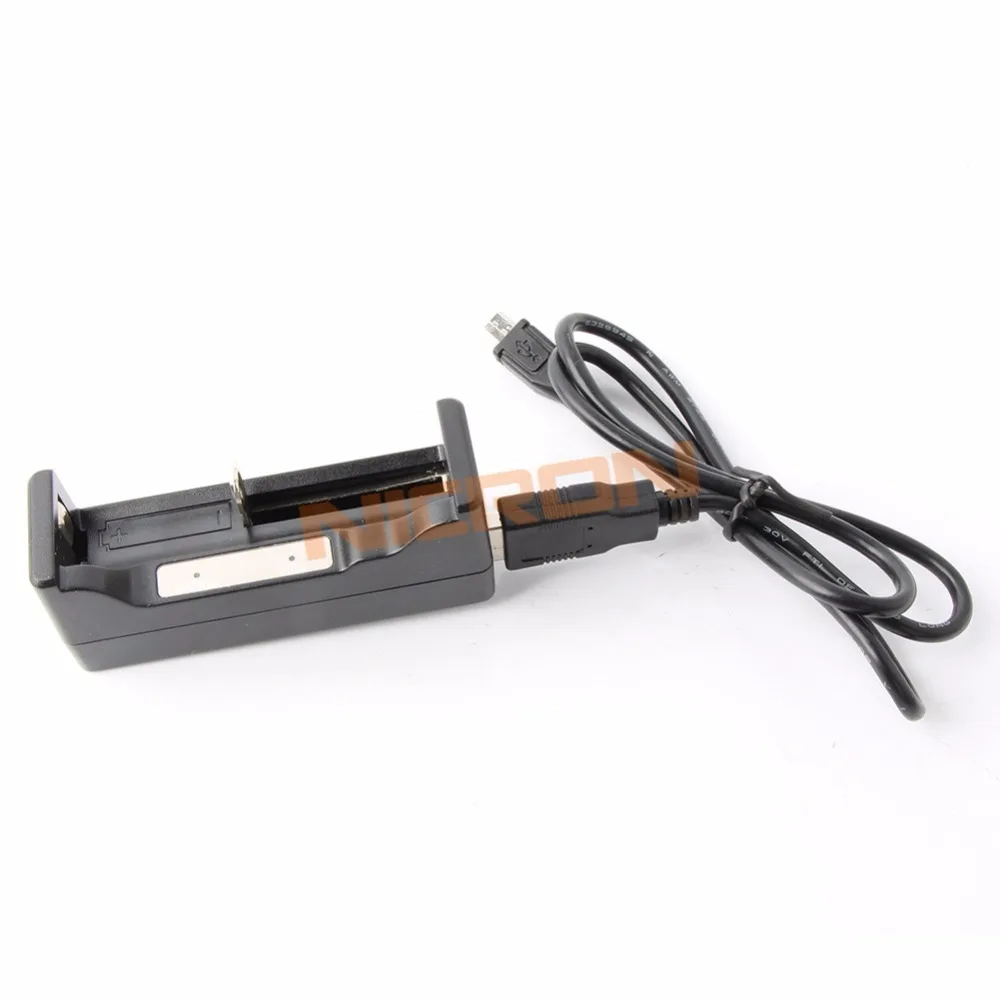 NICRON USB Li-Ion Батарея Универсальный Зарядное устройство 5V 1A относится к 16340,10440, 14500,18650, 26650 Поддержка зарядка защиты Мощность банка