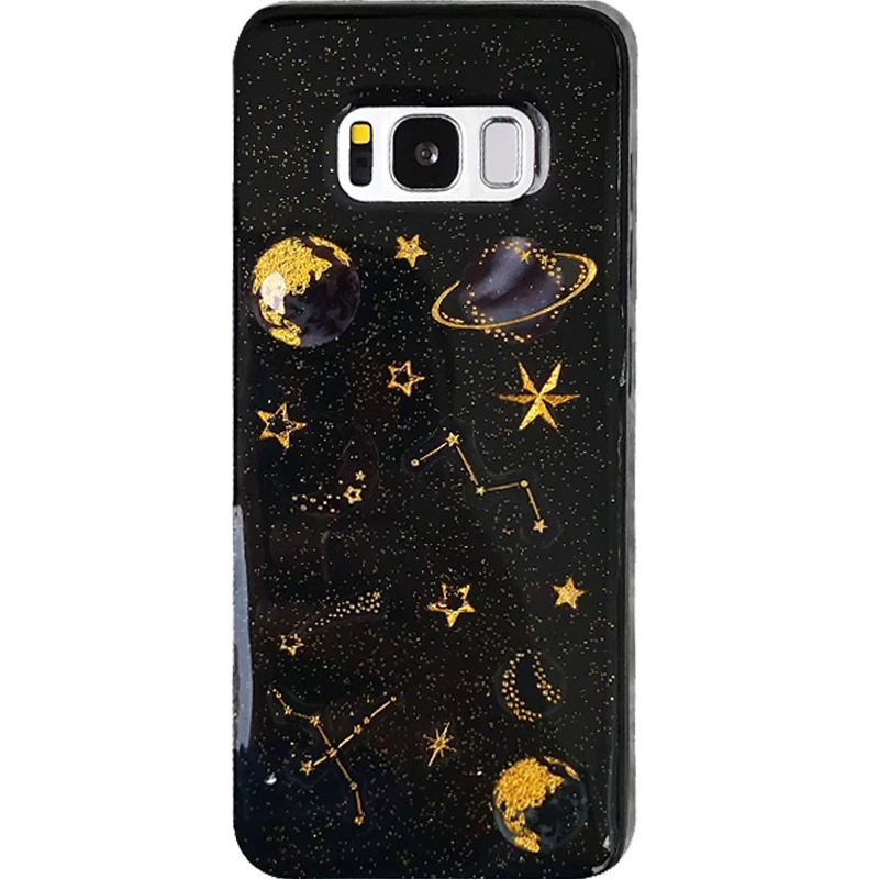 Блестящий Прозрачный чехол для телефона Samsung Galaxy S11 S8 S9 S10 Plus Note 10 8 9 Planet астрономия