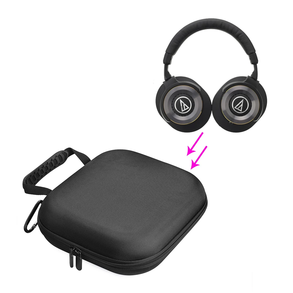 

2019 Newest EVA Hard Bag Travel Cover Case for Audio-Technica ATH-WS1100iS Portable HiFi Headsets Solid Bass Over-ear Headphones