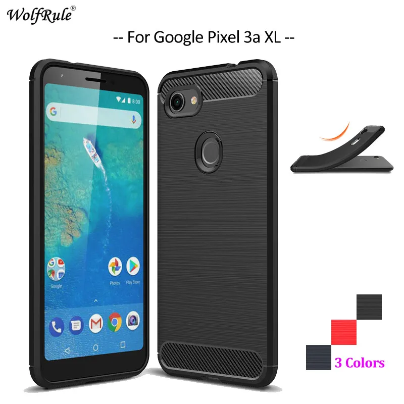 Чехол для телефона из углеродного волокна Google Pixel 3a XL чехол мягкого ТПУ задняя