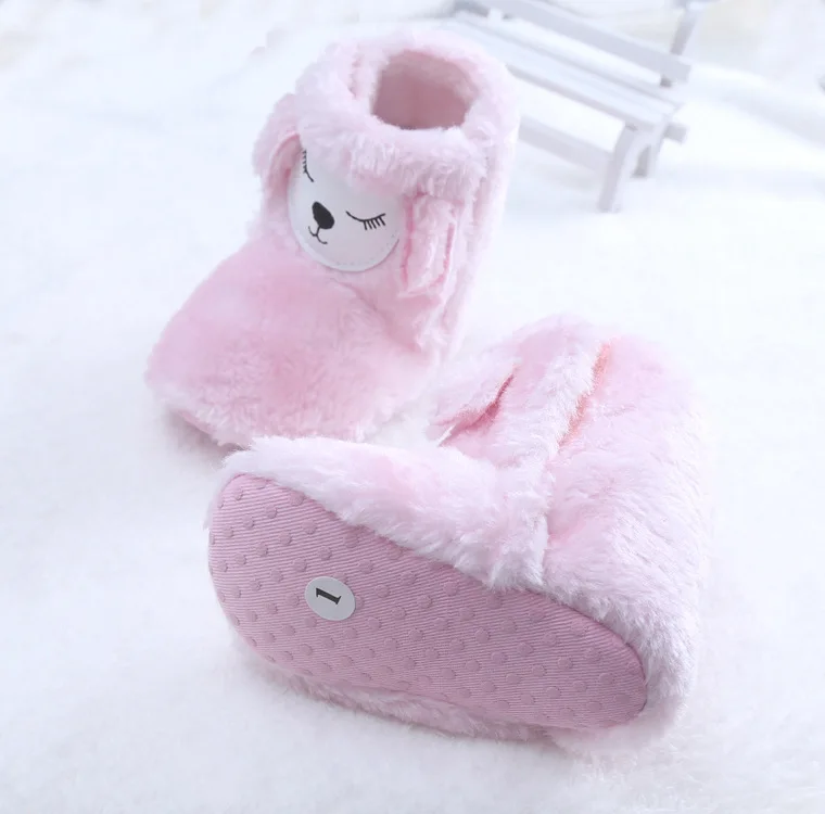 1 пара Так милый Ребенок Сапоги Зима Сначала Ходунки Мода Детская Обувь для