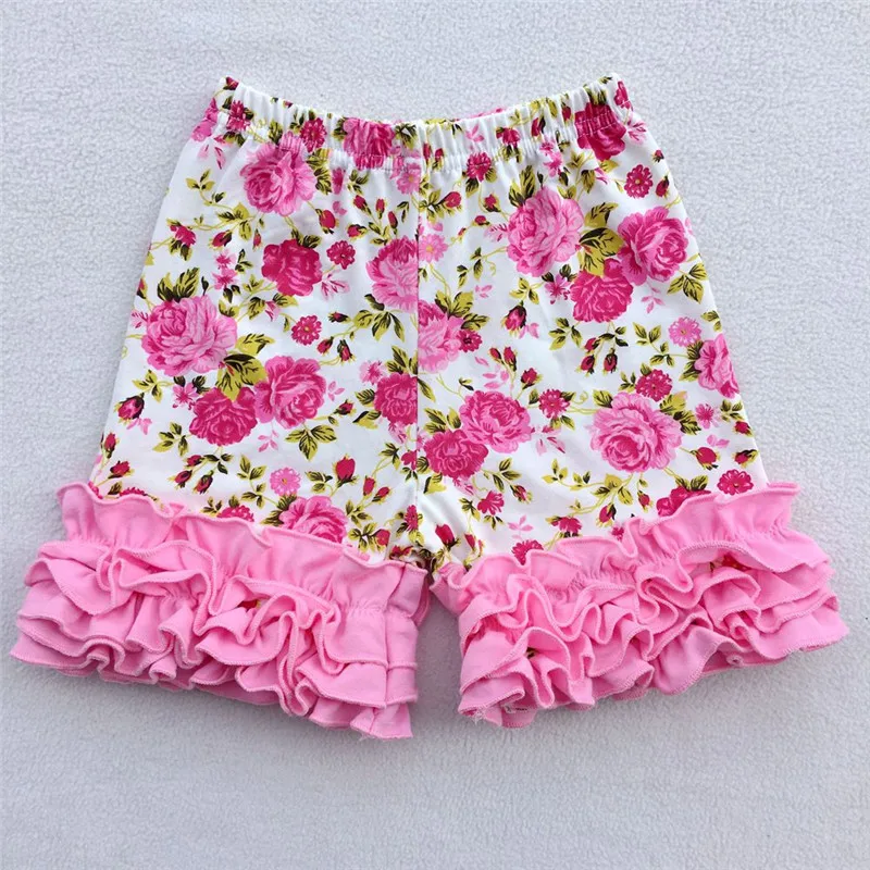 Хлопок рябить детские Шорты малышей для девочки дети Обледенение шорты