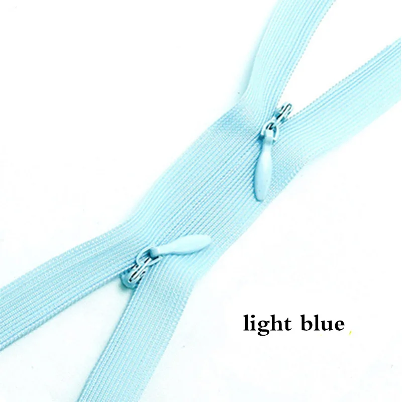 light blue 10 шт. детская одежда с двойной головкой, невидимая молния, 60 см, длинное летнее платье, платье для грудного вскармливания, рюкзак - Цвет: light blue