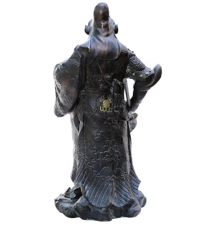 Китайский Бронзовый Дракон Guangong Guanyu генералов воин солдат статуя бога | Статуи и