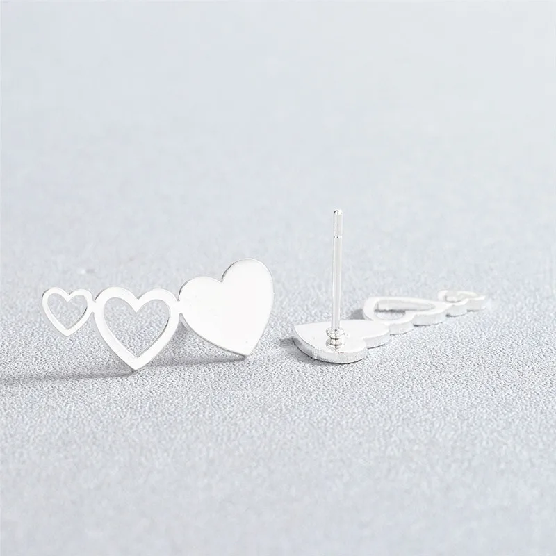 Маленькие маленькие серьги из нержавеющей стали &quotлюбовь&quot для женщин женские