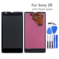 aaa 4 6 for sony xperia zr m36h c5502 c5503 lcd monitor digitizer assembly glass panel lcd monitor with frame free tools