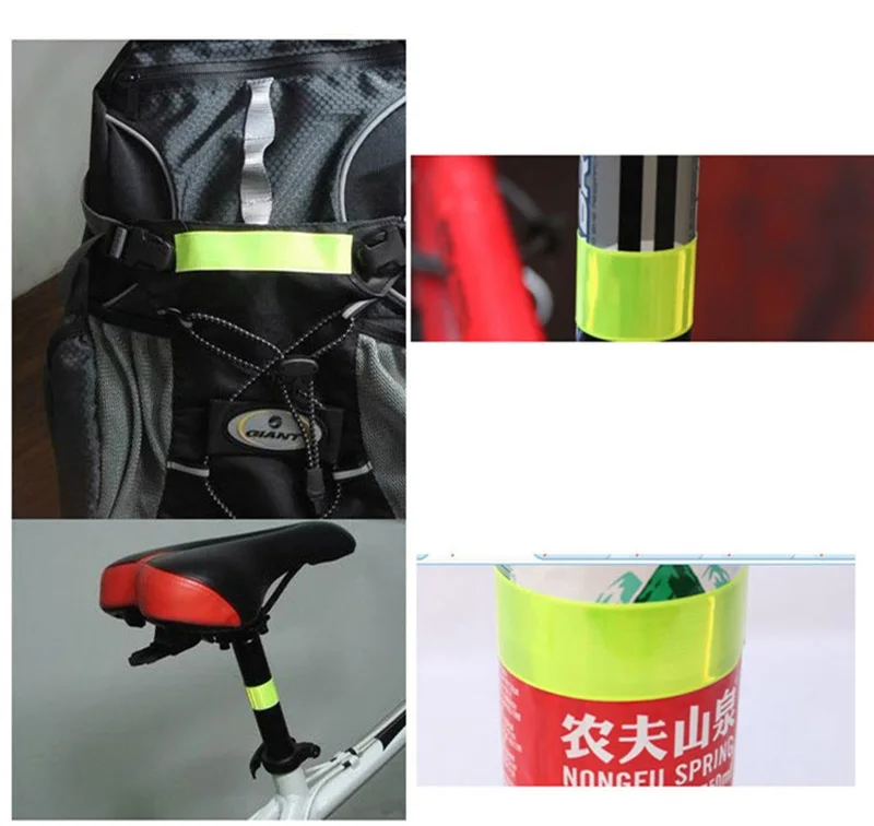 

WEST BIKING Fluorescent Bicycle Stickers Cycling Safety Warning Reflective Stickers Tape Patch Bike Accessories Bike Stickers