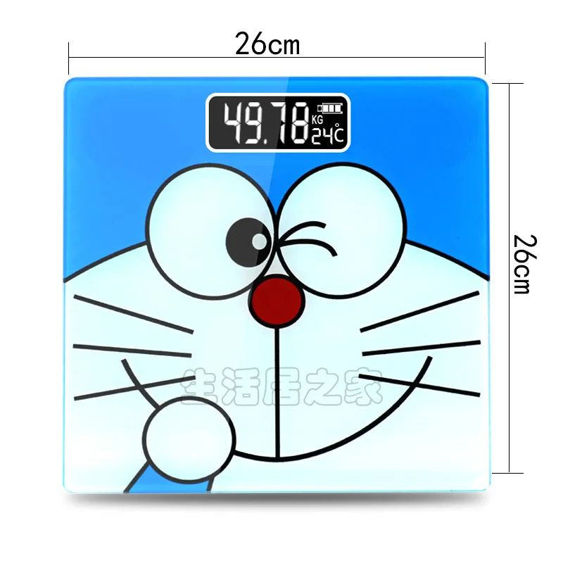 180 кг/50 г мультфильм Doraemon ЖК дисплей ванная комната весы квадратные цифровые