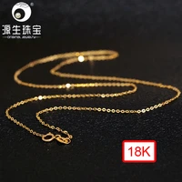 ys 18k yellow gold chain 45cm necklace chain 0 5g o word chain fine jewelry for women