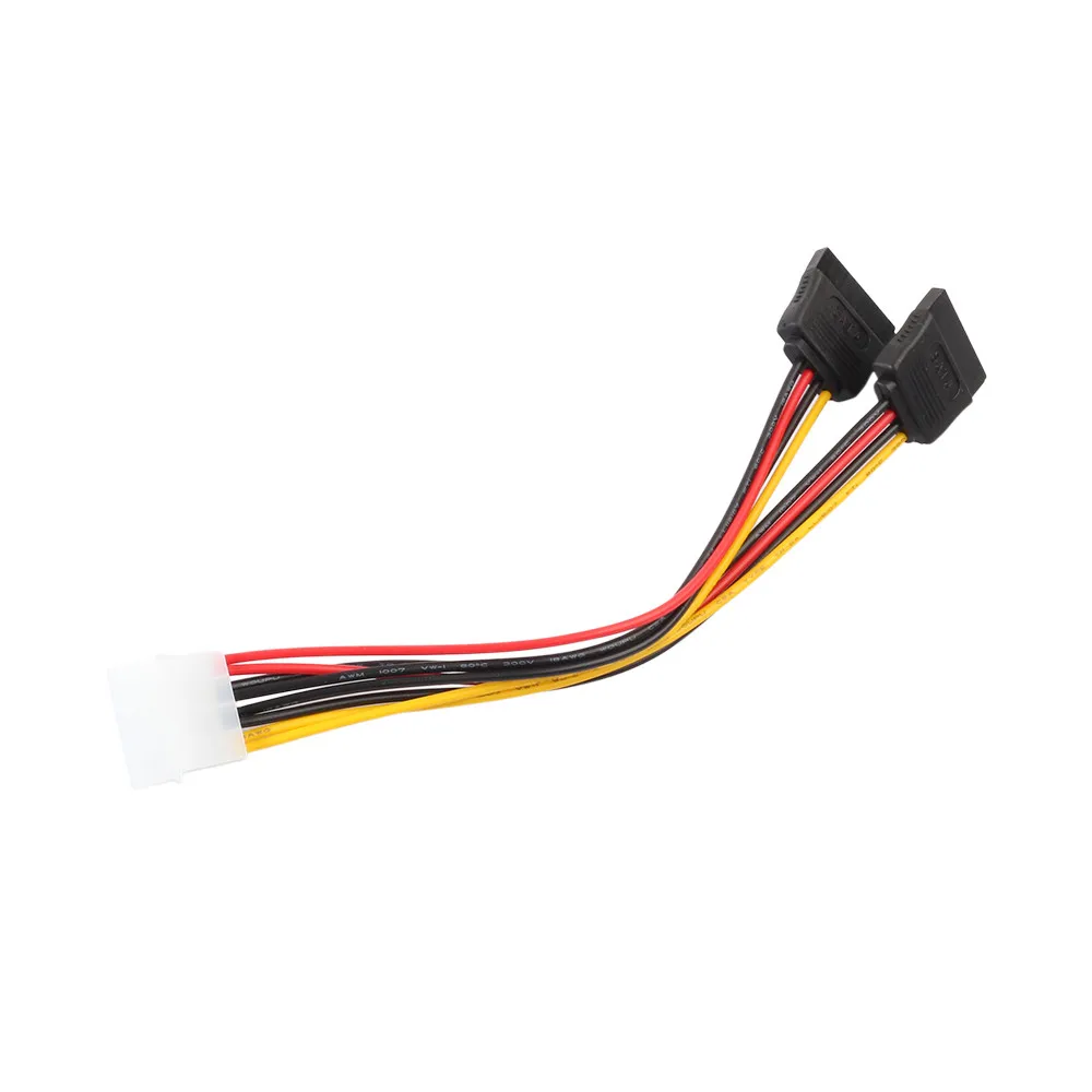 4Pin IDE Molex до 2 ATA SATA Блок питания Y сплиттер жесткий приводной удлинитель Кабель