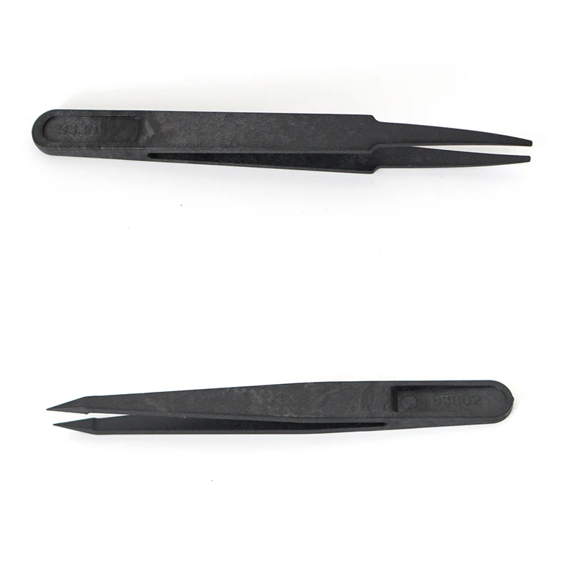 6 шт. антистатические пинцеты набор термостойкие плоские заостренные изогнутые