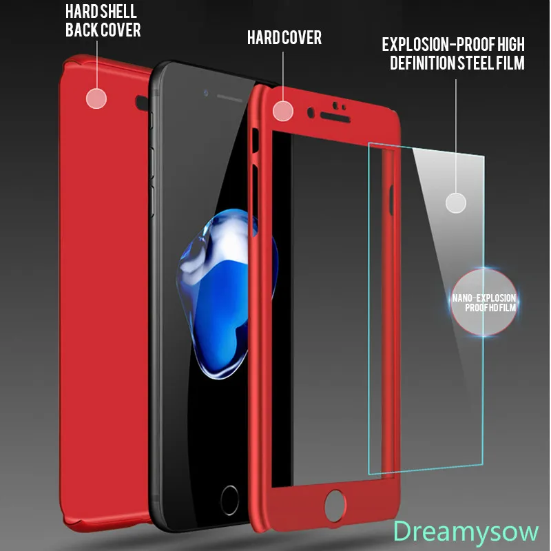 360 градусов полное покрытие защитный чехол для телефона iPhone 11 Pro X XS 6 6s Plus 7 8 MAX XR