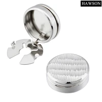 hawson 17 mm retail elegant metal fastener cover buttons for mens french shirt high quality buttons for clothing cufflinks cover