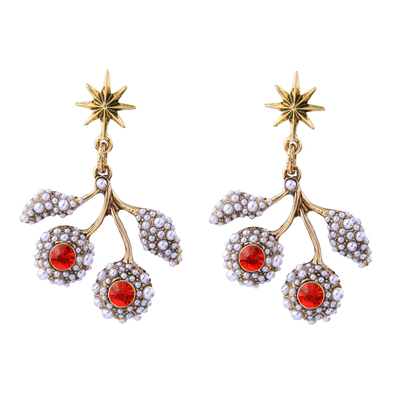 Уникальные брендовые дизайнерские висячие серьги с бусинами листьями цветами