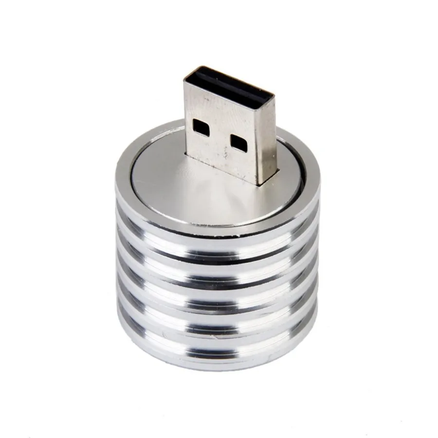 2 Вт алюминиевый мини USB LED Свет Портативный Прожектор круглый 27 мм портативный