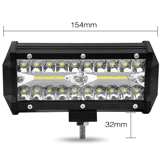 7inch120W12000LM Светодиодный светильник для работы 7/15 дюймов 72 Вт 120 Вт 300 Вт светодиодный 6000 К 7200LM 12000LM 30000LM 12 В для джипа внедорожного внедорожника ATV грузовика лодки автомобиля 4x4 - Цвет: 7inch120W12000LM