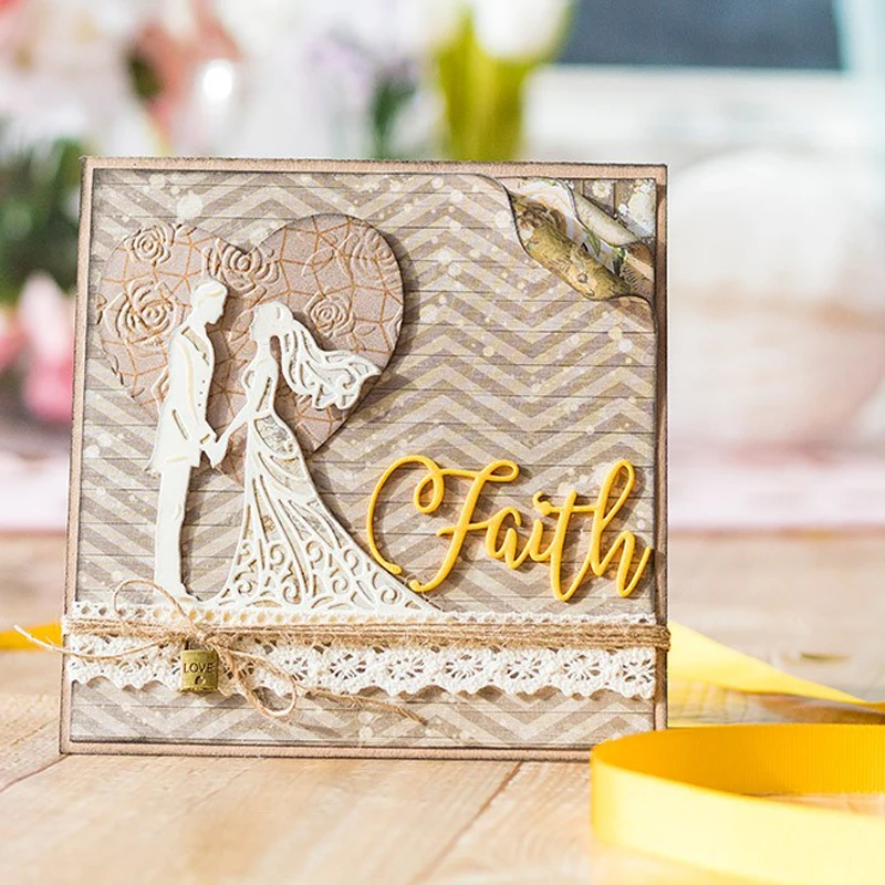 Металлические трафареты с надписью Faith Good Word фотография сделай сам скрапбукинг