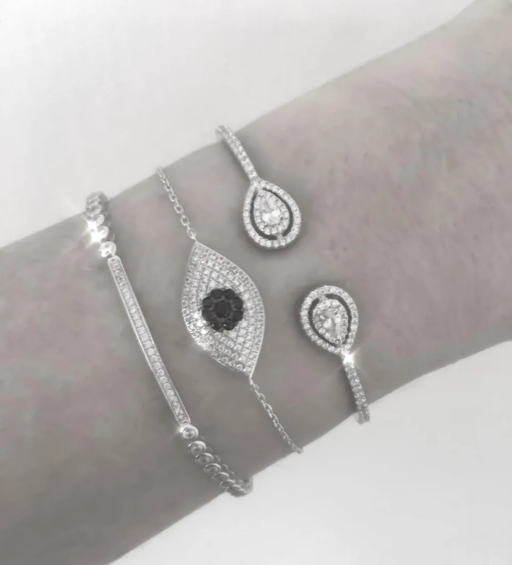 Элегантные браслеты с подвесками капельками фианитами для женщин розового