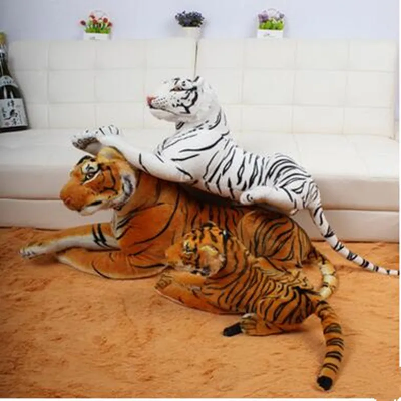 1 шт. мигалка 70 см и 80 Реалистичная плюшевая игрушка каваи Тигровая лежа