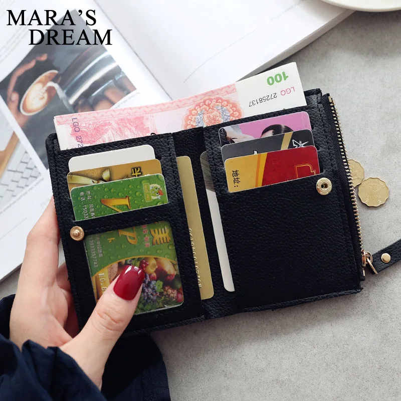 Mara's Dream 2021 женский однотонный Модный маленький кошелек с короткой пряжкой из
