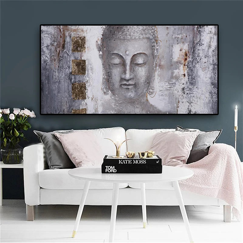 Абстрактная картина маслом на холсте с изображением дзэн Религия Будды плакаты и