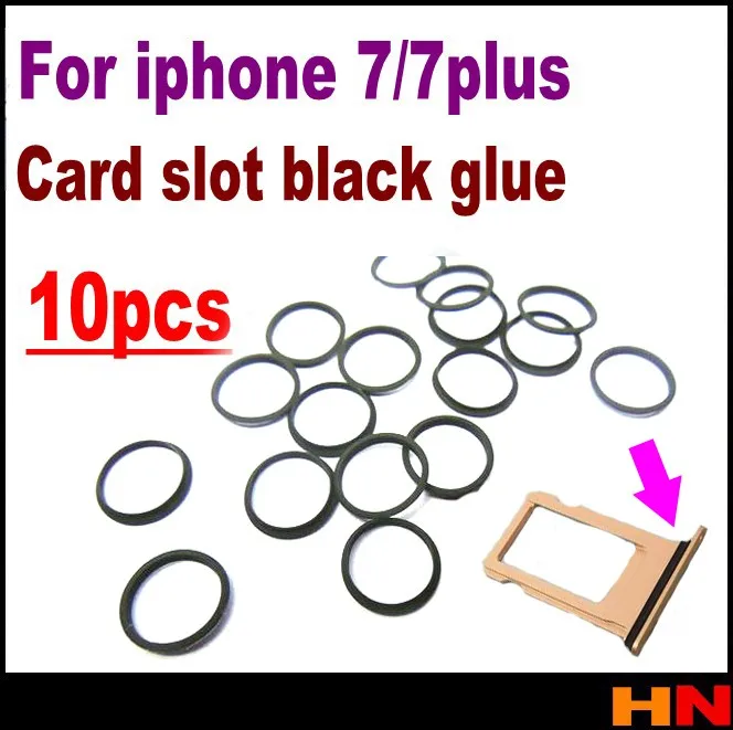 10 шт. для iphone 7 7plus 7p лоток карт Поддержка водонепроницаемый клей слот черный