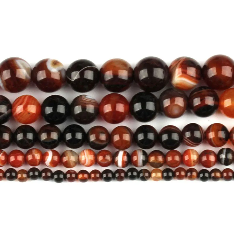 4 6 8 10 12 мм выбор диаметра alta calidad negro + оранжевый Пьедра де perlas pulsera DIY продукция