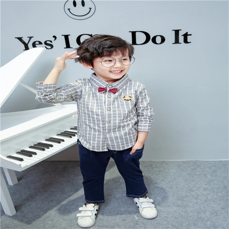 

2019 spring New children's clothing shirt and pants 2 pieces Clothing Sets for Boys Cotton Boy's clothes Kids clothes sets