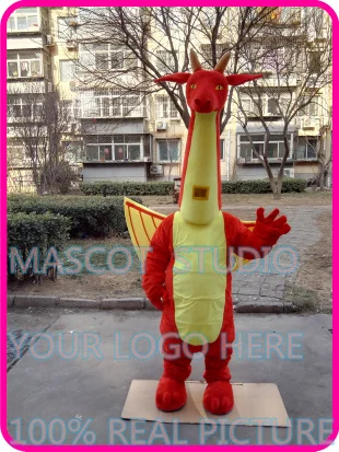 red dinosaur dino dragon mascot costume custom fancy anime cosplay kit mascotte theme dress carnival 41020 | Тематическая одежда и