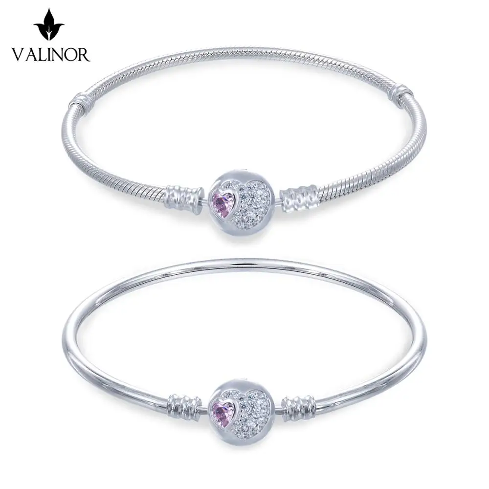 Браслет с розовым фотоэлементом браслеты из серебра 925 пробы JCL002|sterling silver bracelet|925