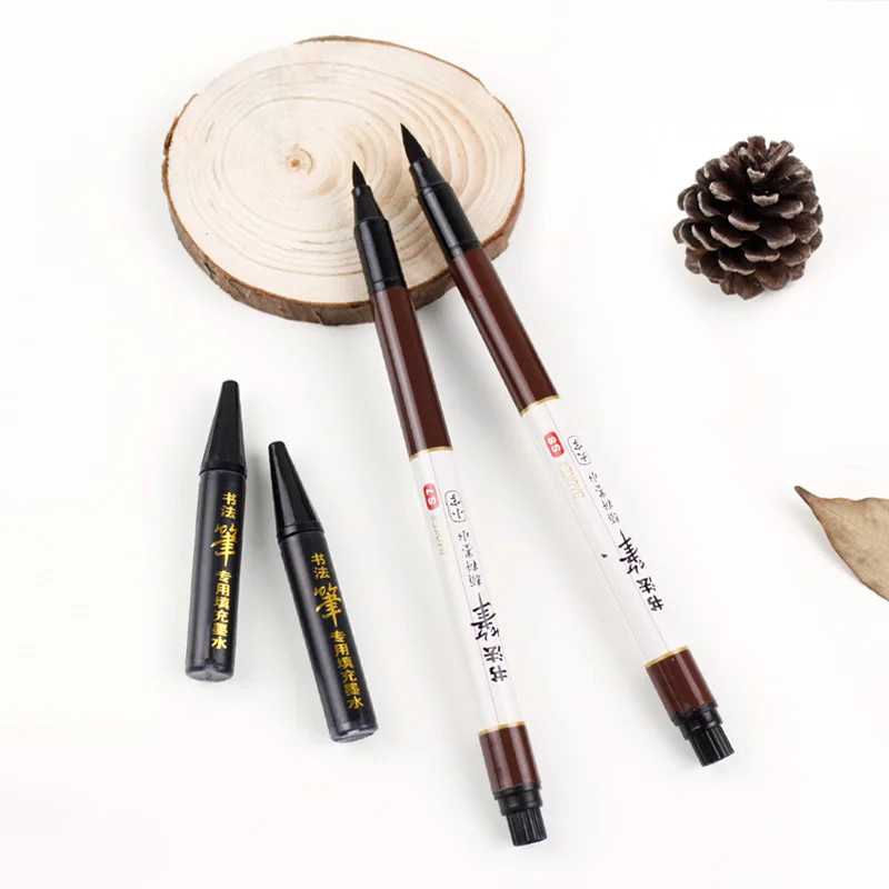 2pcs/Set BAOKE China wind hair pen soft brush painting works of Mark in italics Student supplies|brush set|soft penbrush |