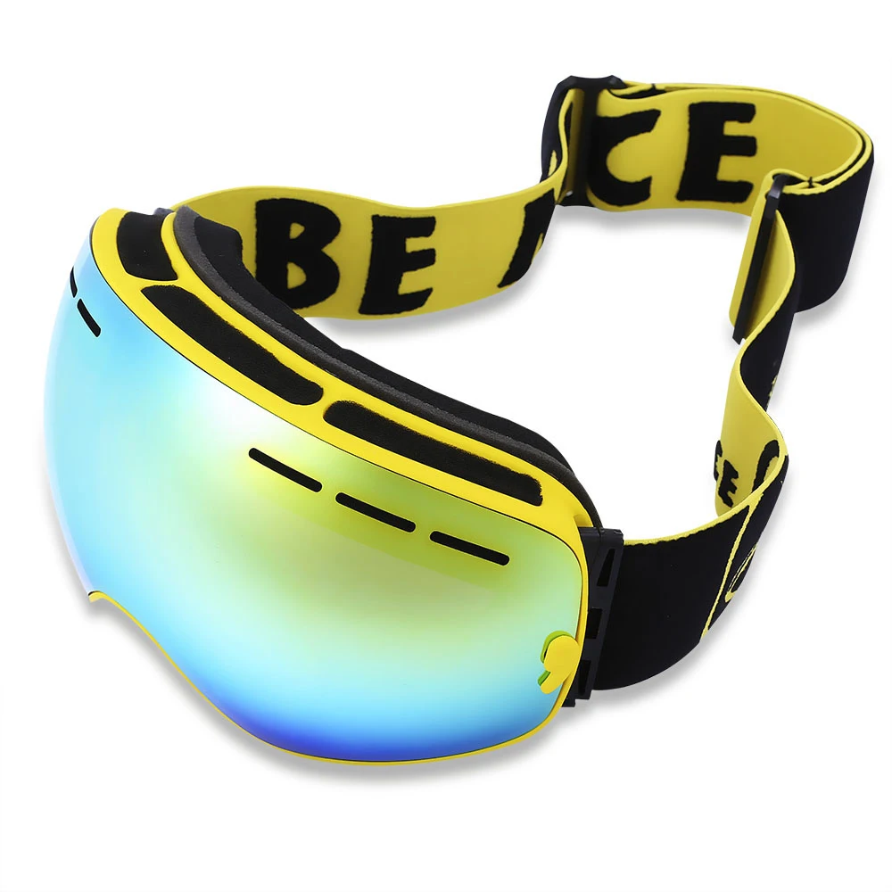 Новый BE NICE бренд лыжные очки двухместный UV400 анти-туман большой лыжная маска лыжи