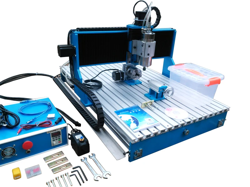 4 оси 2.2KW CNC 6040 линейная направляющая фрезерный станок с ЧПУ гравировальный