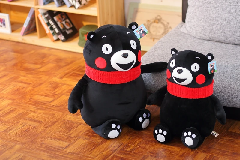 Японский талисман Кумамон красный шарф медведь плюшевая игрушка для детей