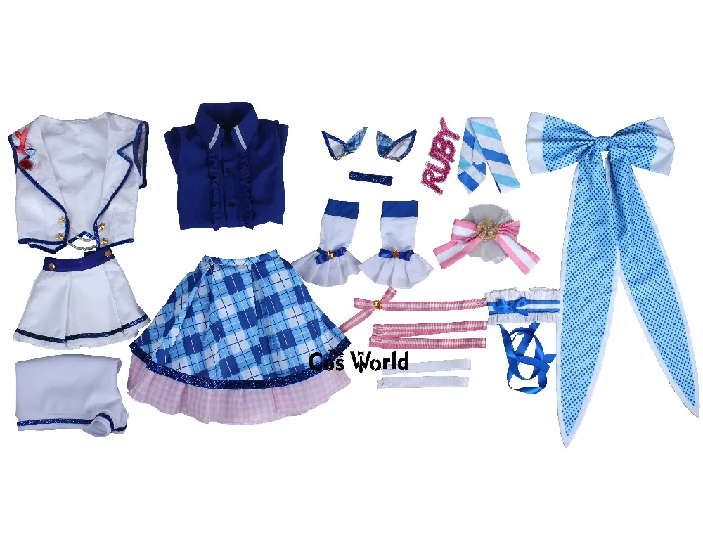 

Love Live Sunshine Aqours School Unity Kurosawa Ruby After School Arcade Game Dress Uniform Outfit Anime Cosplay Costumes